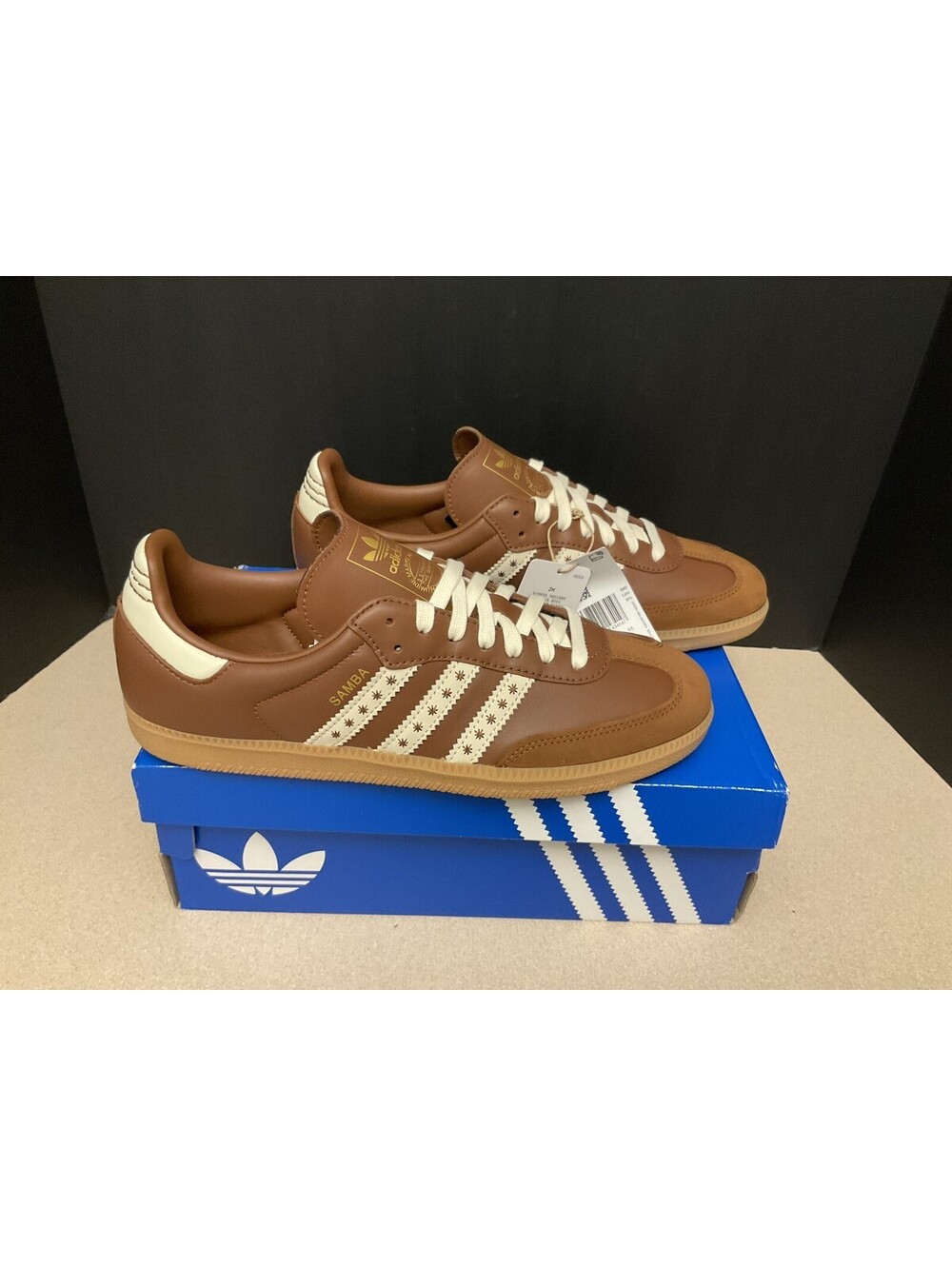 New! Womens Adidas Samba OG Preloved Brown/Cream Athletic Shoes. Size 11. Nice!